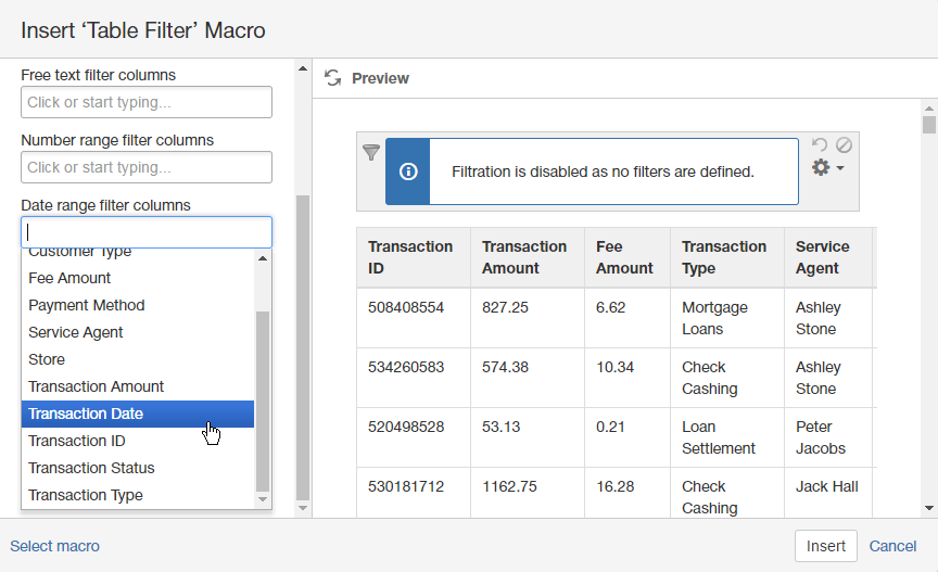 Managing Date Range Filters OUTDATED Table Filter And Charts For Confluence StiltSoft Docs